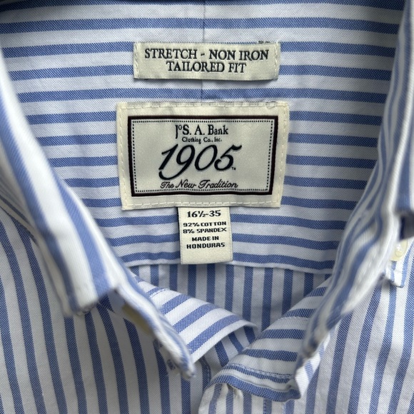Jos A Bank 1905 Mens Long Sleeve Button Down Striped Dress Shirt. 16 1/2 -35 - Picture 4 of 4